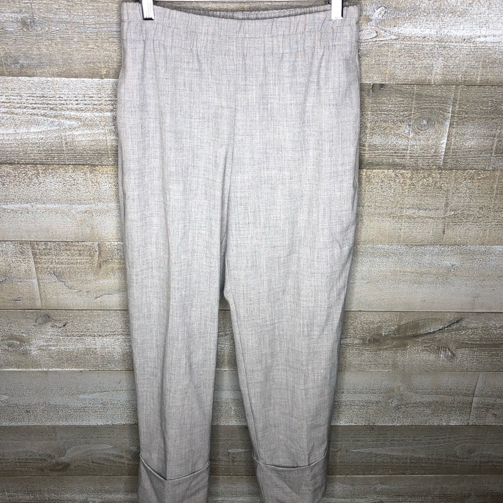 Zara grey work office career cuffed dress pants small